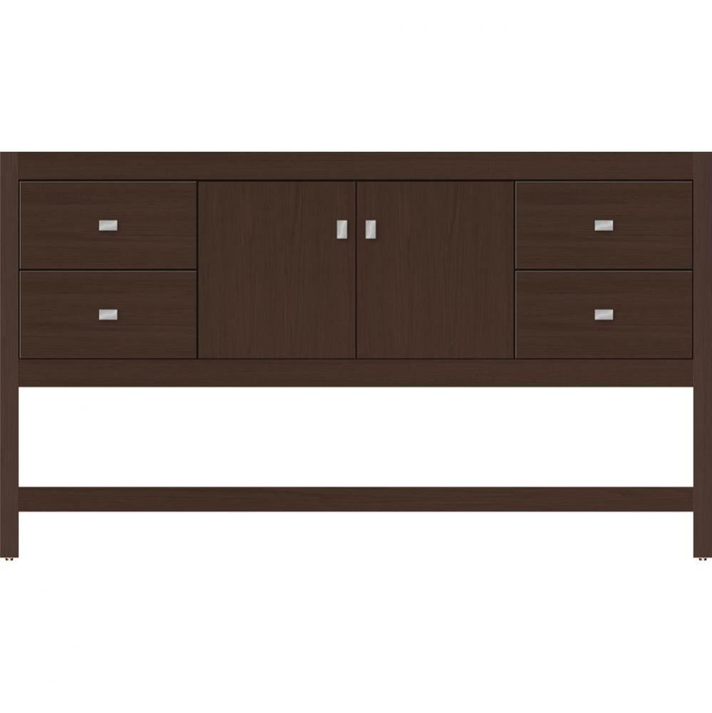 60 X 18.5 X 34.5 Alki Spa Vanity Slab Choc Oak Sb