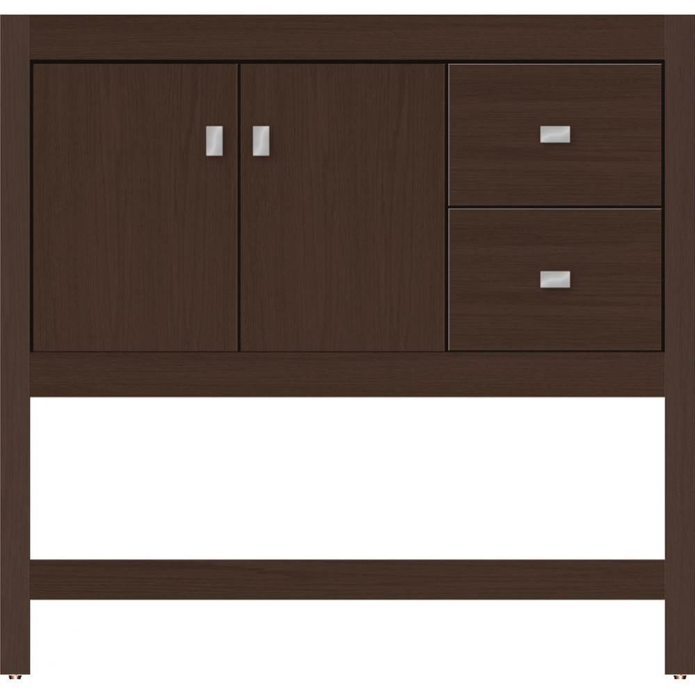 36 X 21 X 34.5 Alki Spa Vanity Slab Choc Oak Rh