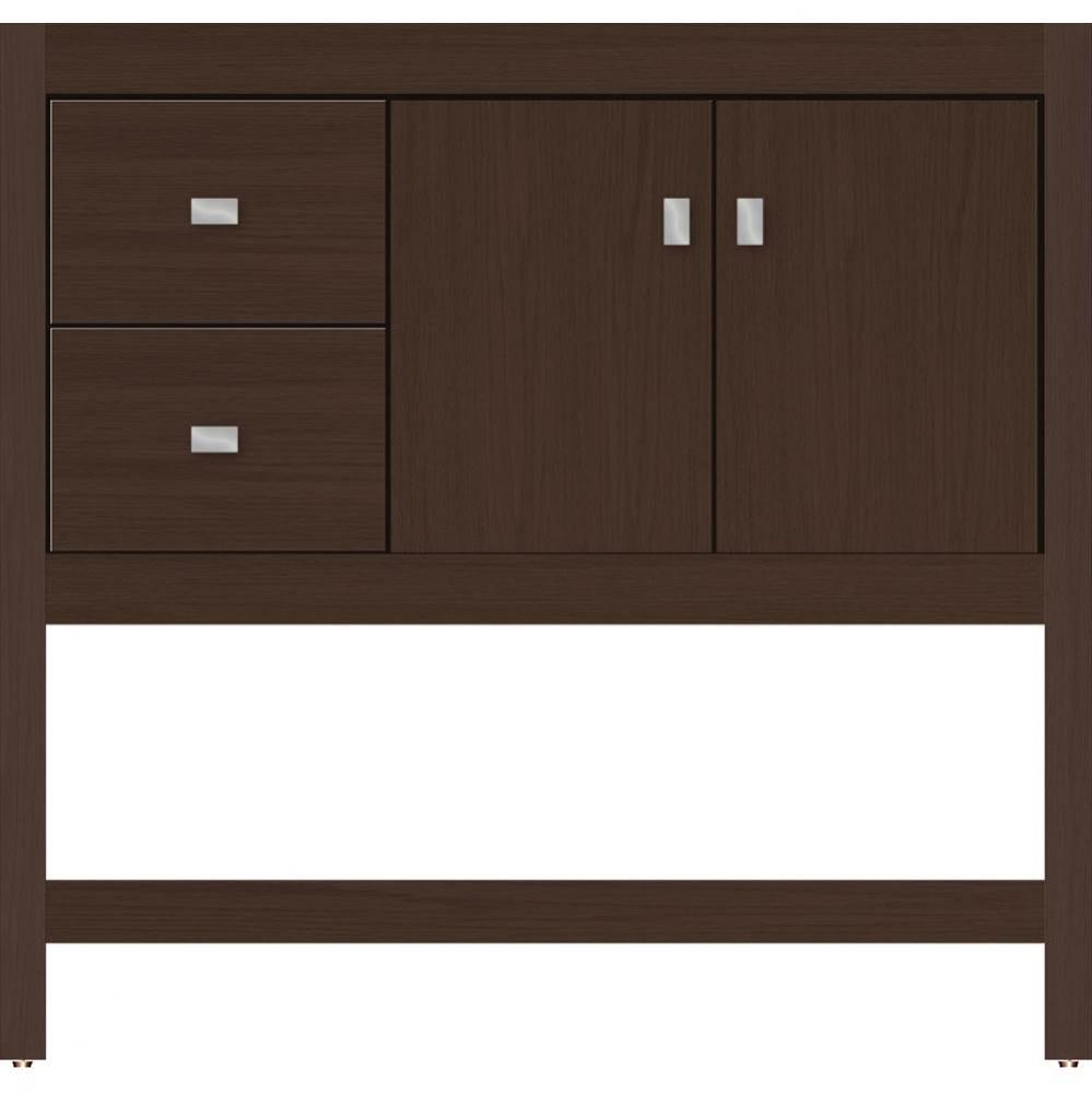 36 X 21 X 34.5 Alki Spa Vanity Slab Choc Oak Lh