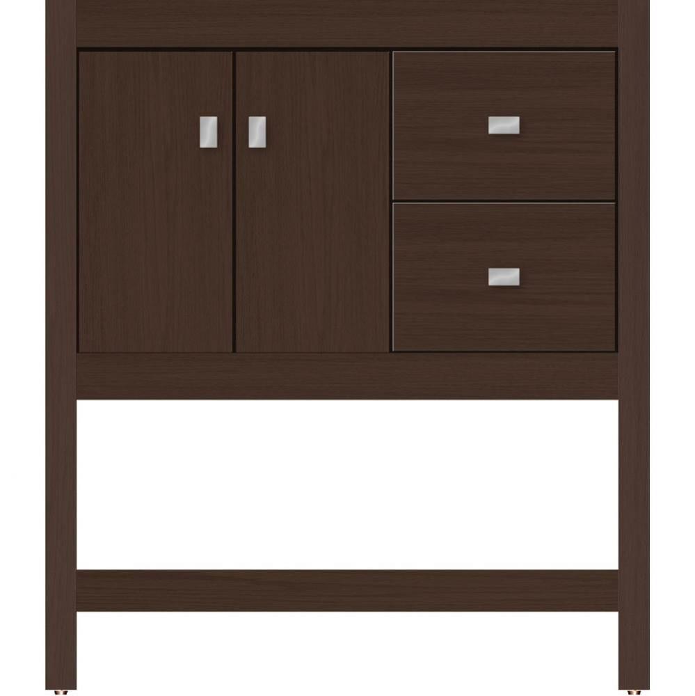 30 X 18.5 X 34.5 Alki Spa Vanity Slab Choc Oak Rh