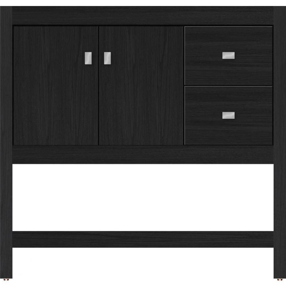 36 X 21 X 34.5 Alki Spa Vanity Slab Midnight Oak Rh