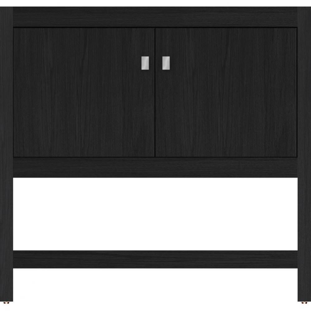 36 X 18.5 X 34.5 Alki Spa Vanity Slab Midnight Oak Std