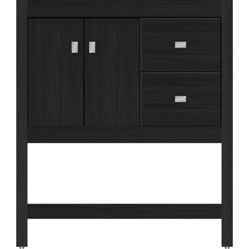 30 X 18.5 X 34.5 Alki Spa Vanity Slab Midnight Oak Rh