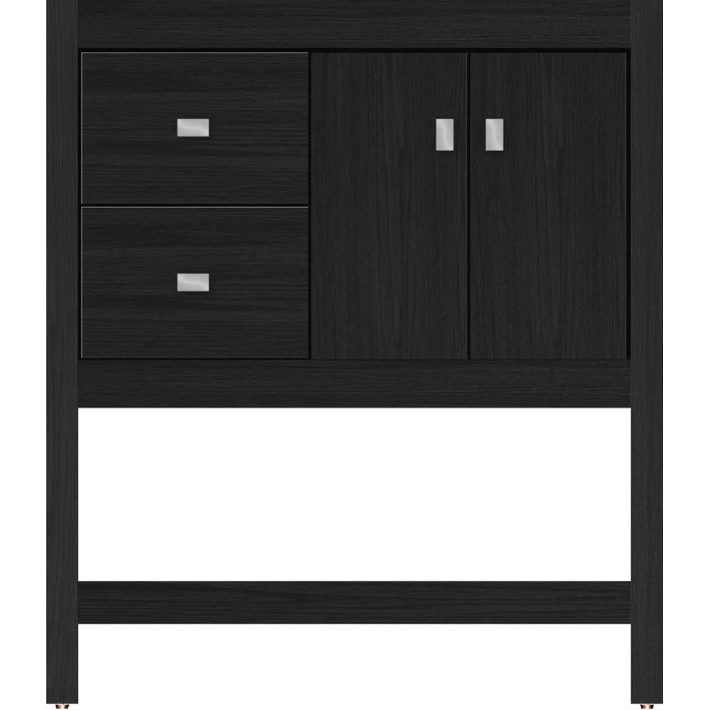 30 X 21 X 34.5 Alki Spa Vanity Slab Midnight Oak Lh