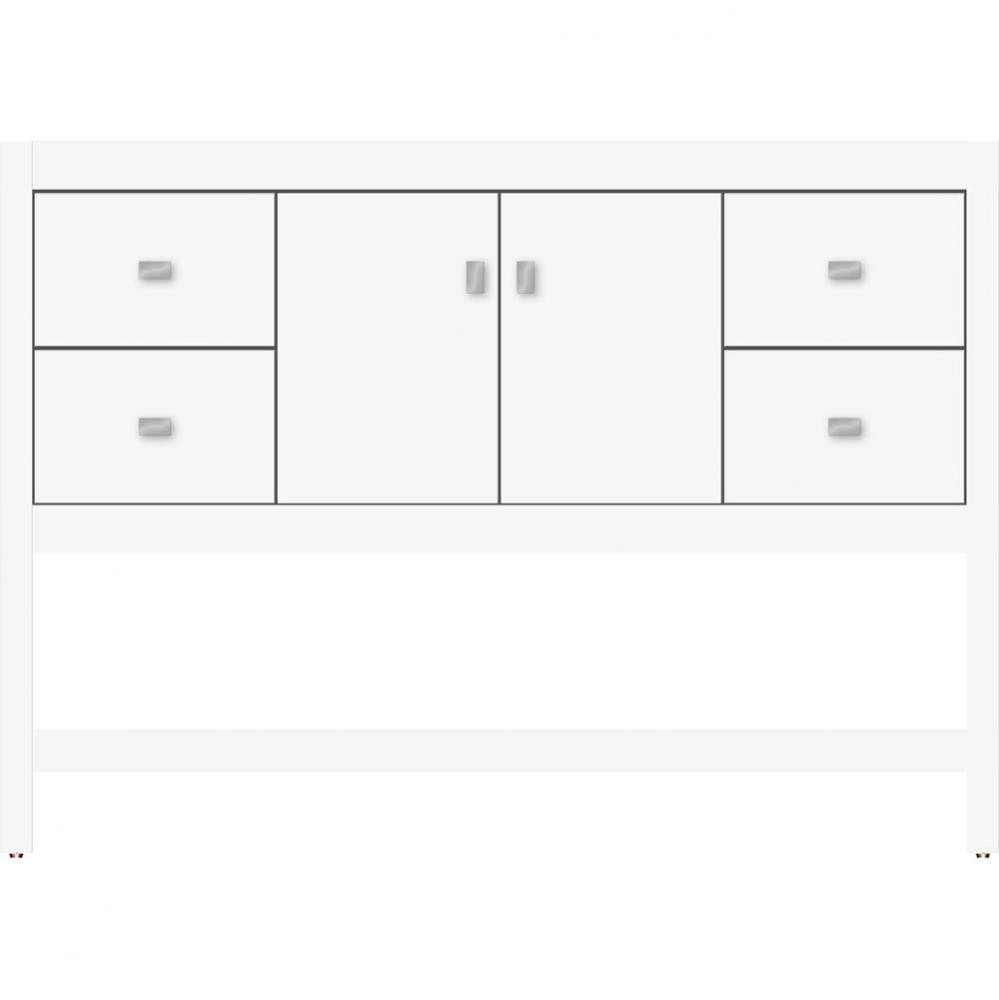 48 X 18.5 X 34.5 Alki Spa Vanity Slab Sat White Sb