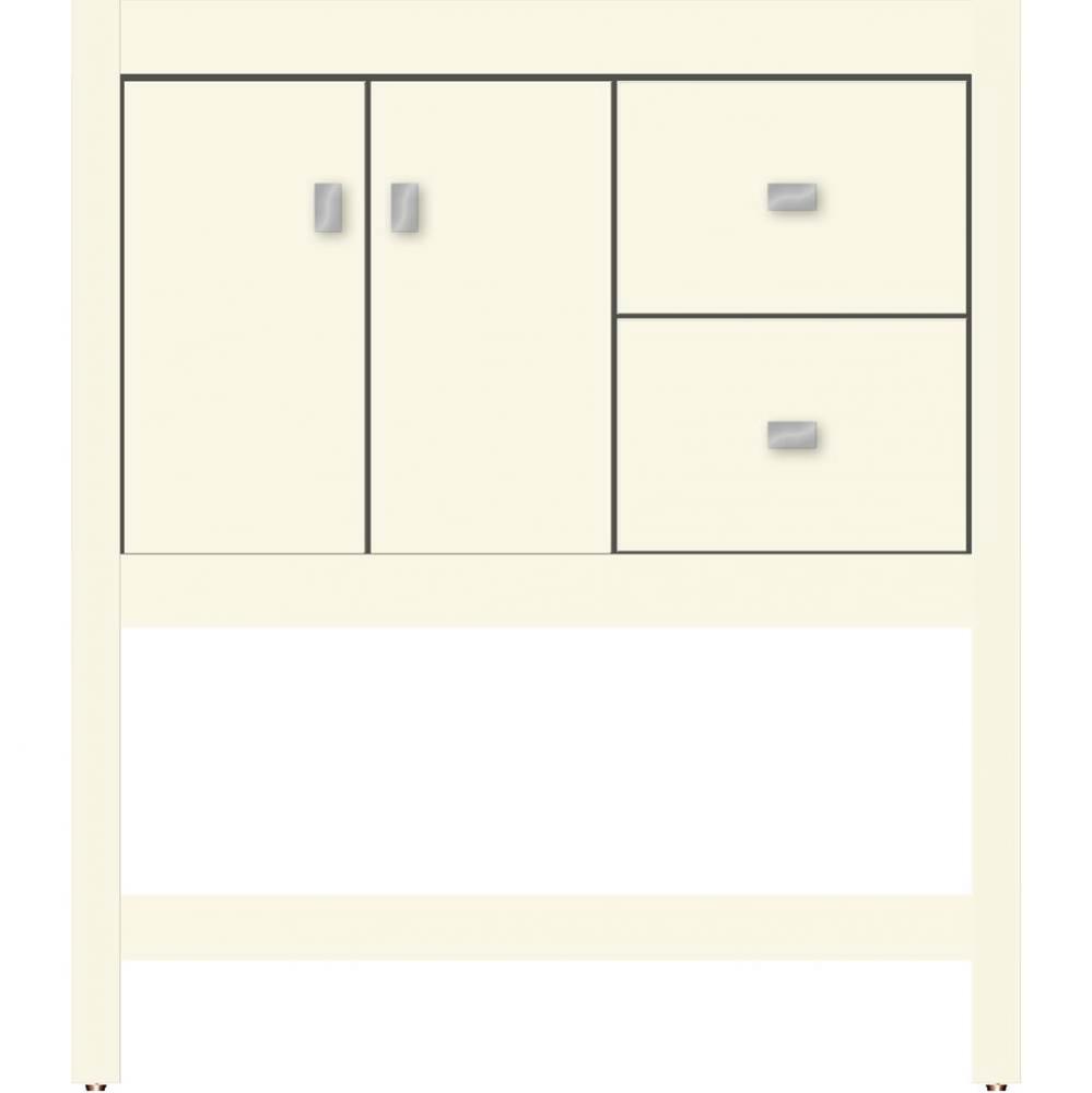 30 X 18.5 X 34.5 Alki Spa Vanity Slab Sat Biscuit Rh