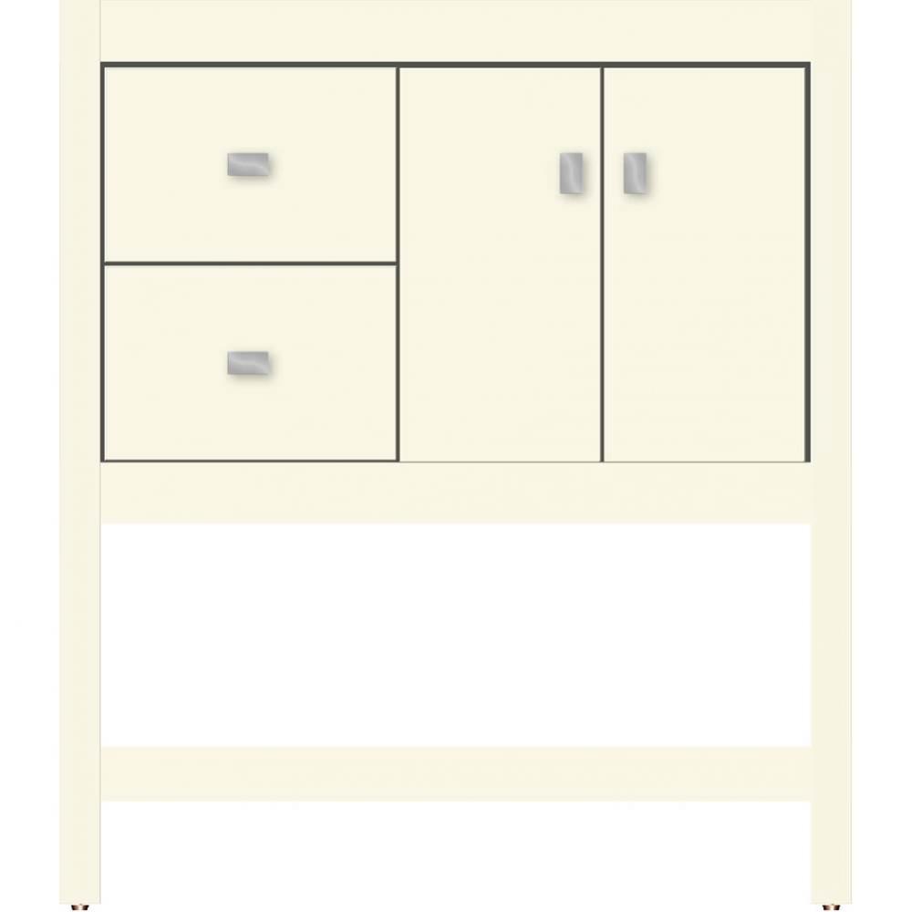 30 X 21 X 34.5 Alki Spa Vanity Slab Sat Biscuit Lh