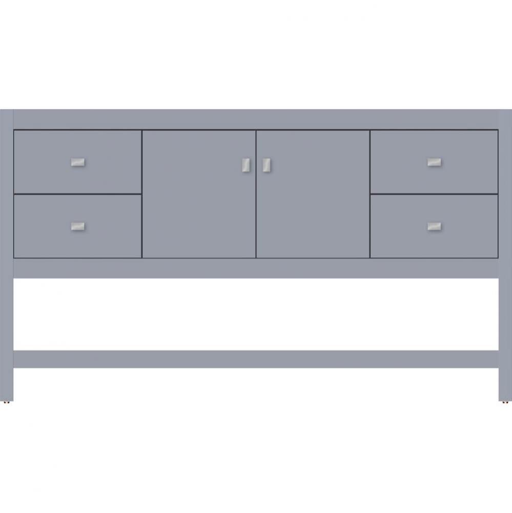 60 X 21 X 34.5 Alki Spa Vanity Slab Sat Silver Sb