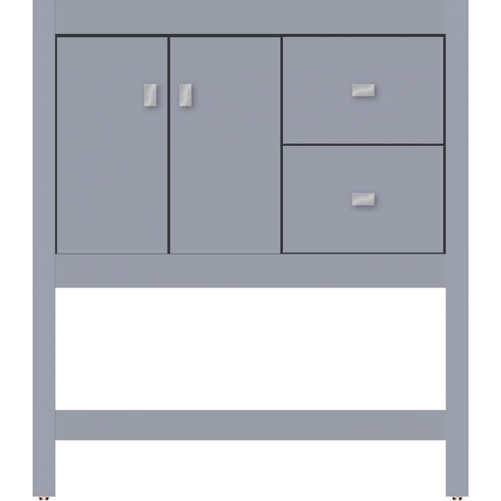 30 X 21 X 34.5 Alki Spa Vanity Slab Sat Silver Rh