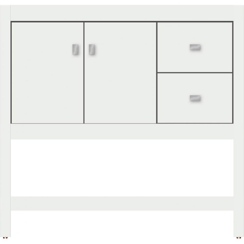 36 X 18.5 X 34.5 Alki Spa Vanity Slab Powder Grey Rh