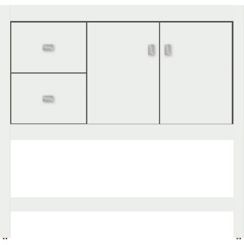 36 X 21 X 34.5 Alki Spa Vanity Slab Powder Grey Lh