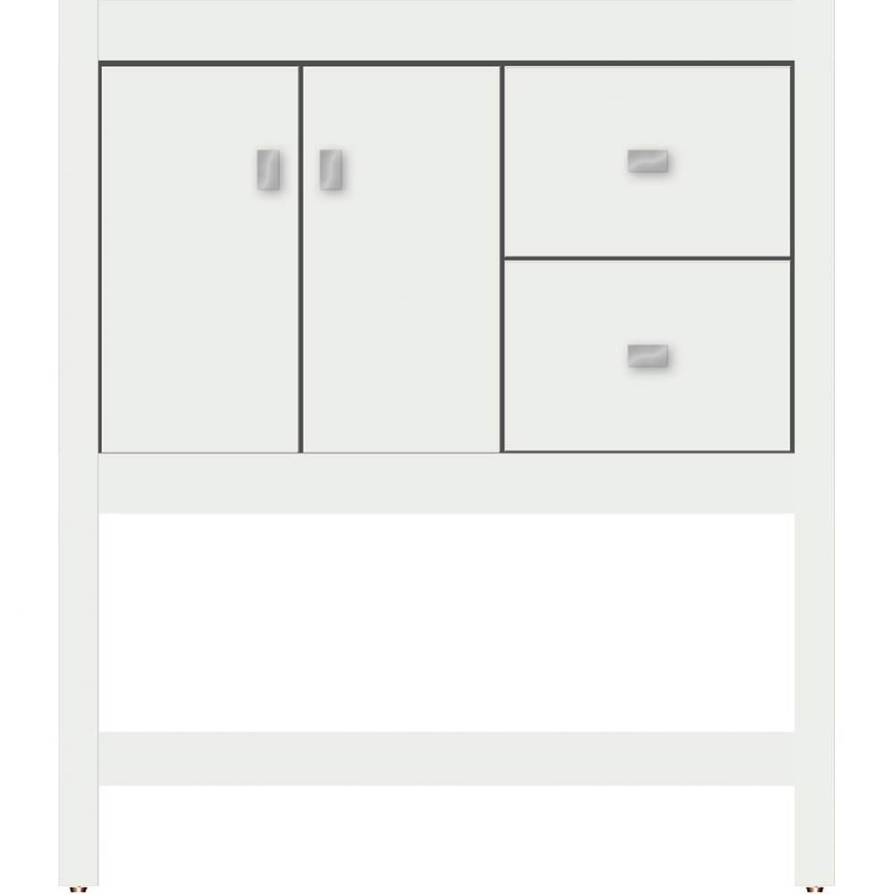 30 X 18.5 X 34.5 Alki Spa Vanity Slab Powder Grey Rh