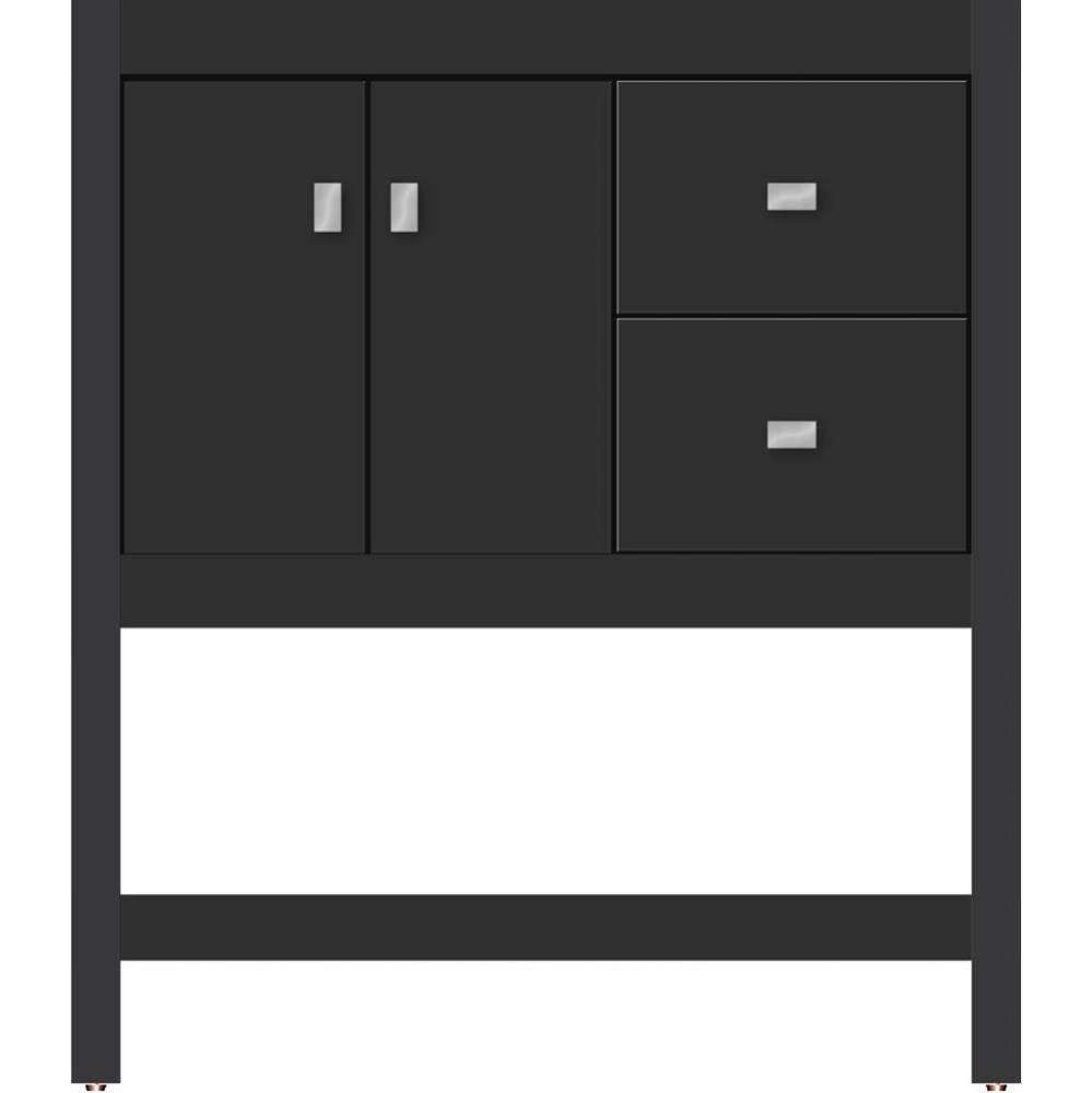 30 X 18.5 X 34.5 Alki Spa Vanity Slab Sat Black Rh