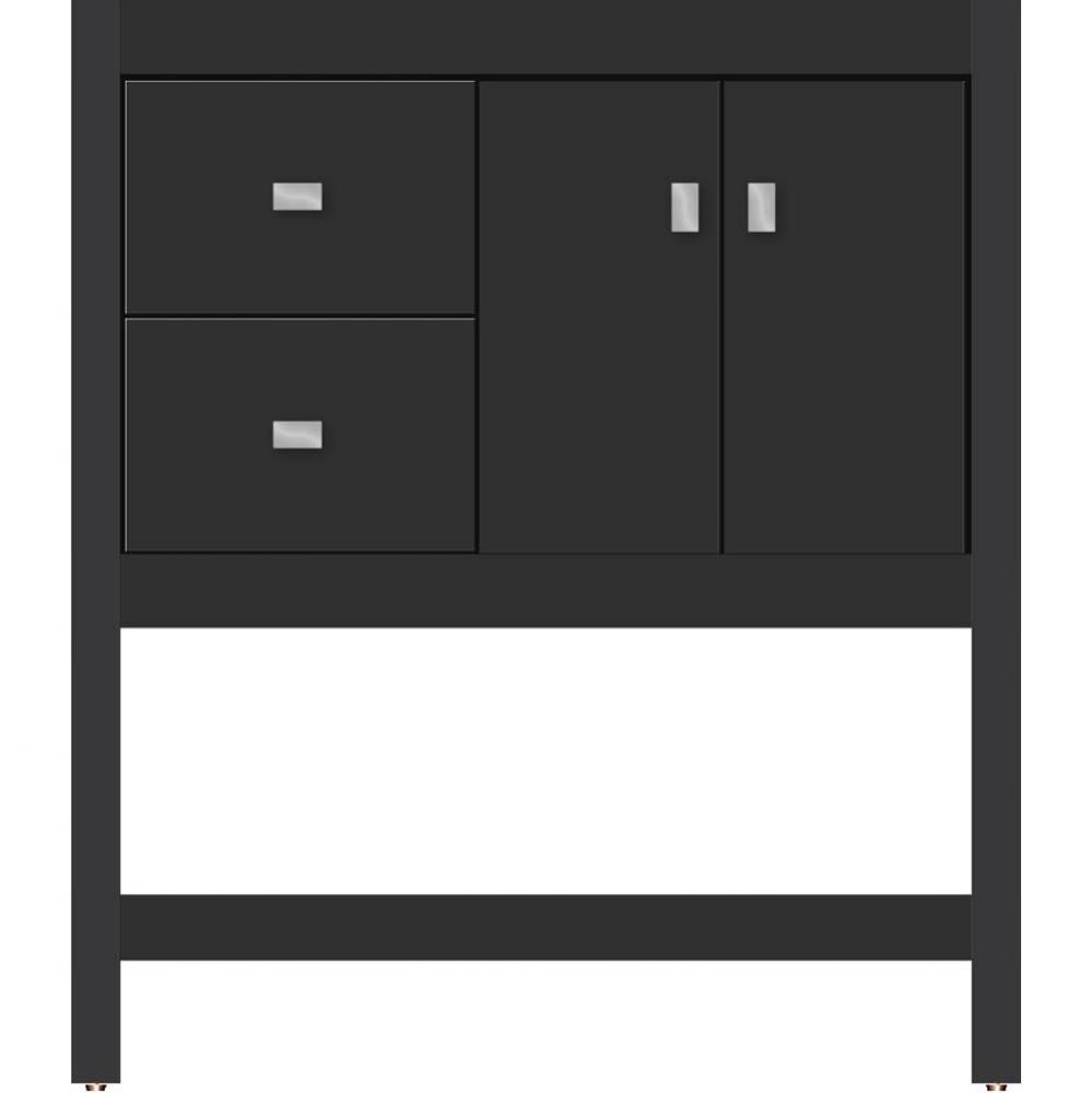 30 X 18.5 X 34.5 Alki Spa Vanity Slab Sat Black Lh