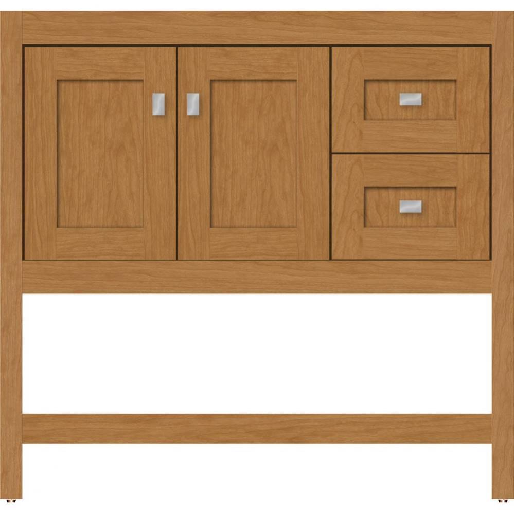 36 X 18.5 X 34.5 Alki Spa Vanity Shaker Nat Cherry Rh