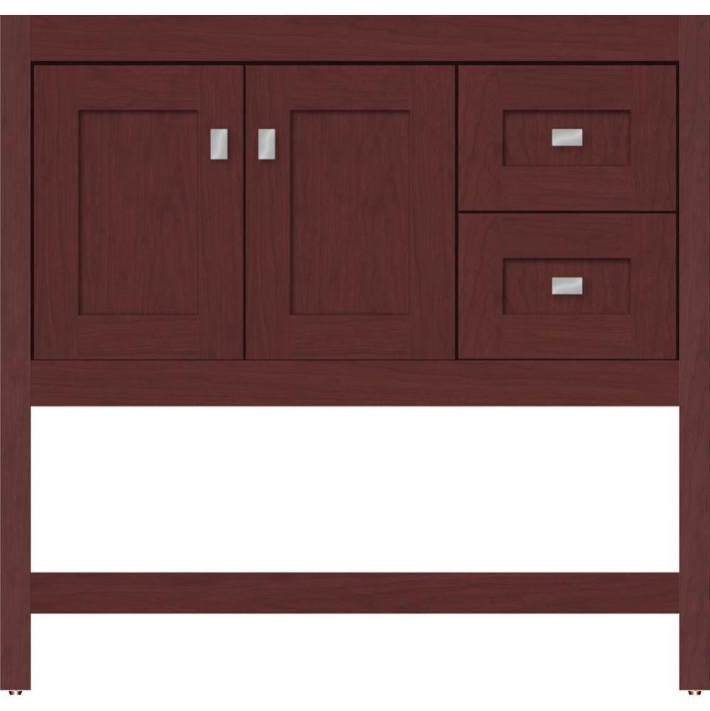 36 X 18.5 X 34.5 Alki Spa Vanity Shaker Dk Cherry Rh