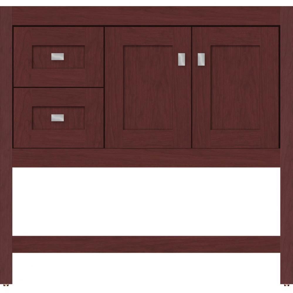 36 X 21 X 34.5 Alki Spa Vanity Shaker Dk Cherry Lh