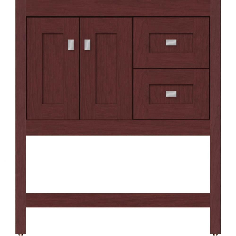 30 X 21 X 34.5 Alki Spa Vanity Shaker Dk Cherry Rh