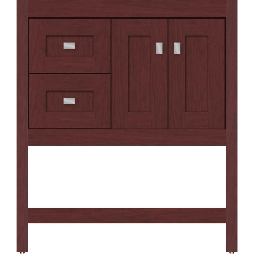 30 X 21 X 34.5 Alki Spa Vanity Shaker Dk Cherry Lh