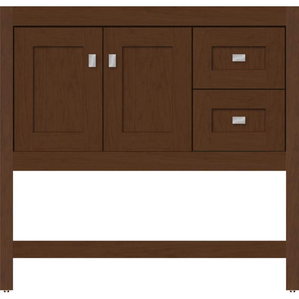 36 X 18.5 X 34.5 Alki Spa Vanity Shaker Pecan Cherry Rh