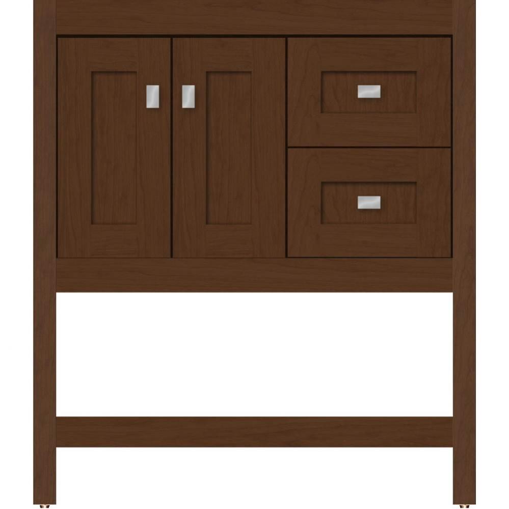 30 X 21 X 34.5 Alki Spa Vanity Shaker Pecan Cherry Rh