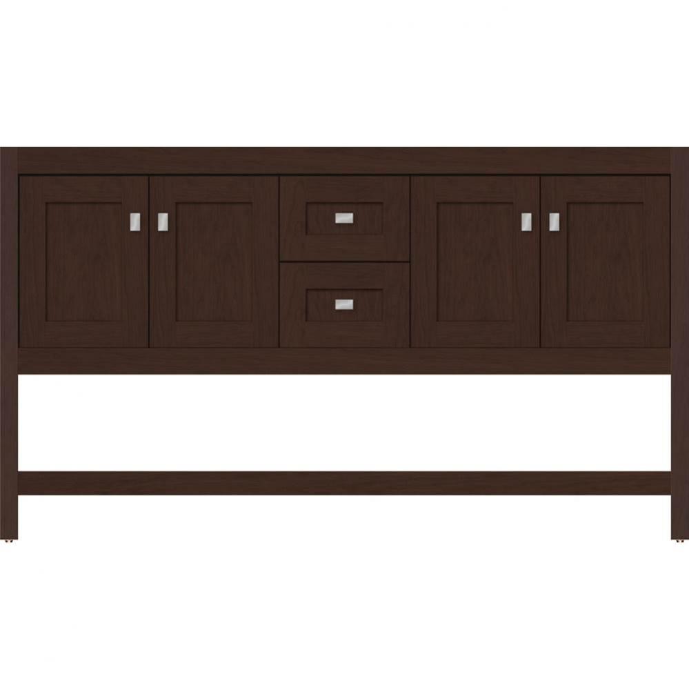 60 X 21 X 34.5 Alki Spa Vanity Shaker Choc Cherry Db