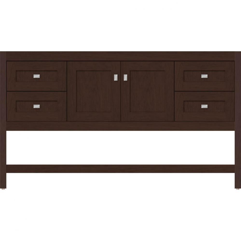 60 X 18.5 X 34.5 Alki Spa Vanity Shaker Choc Cherry Sb
