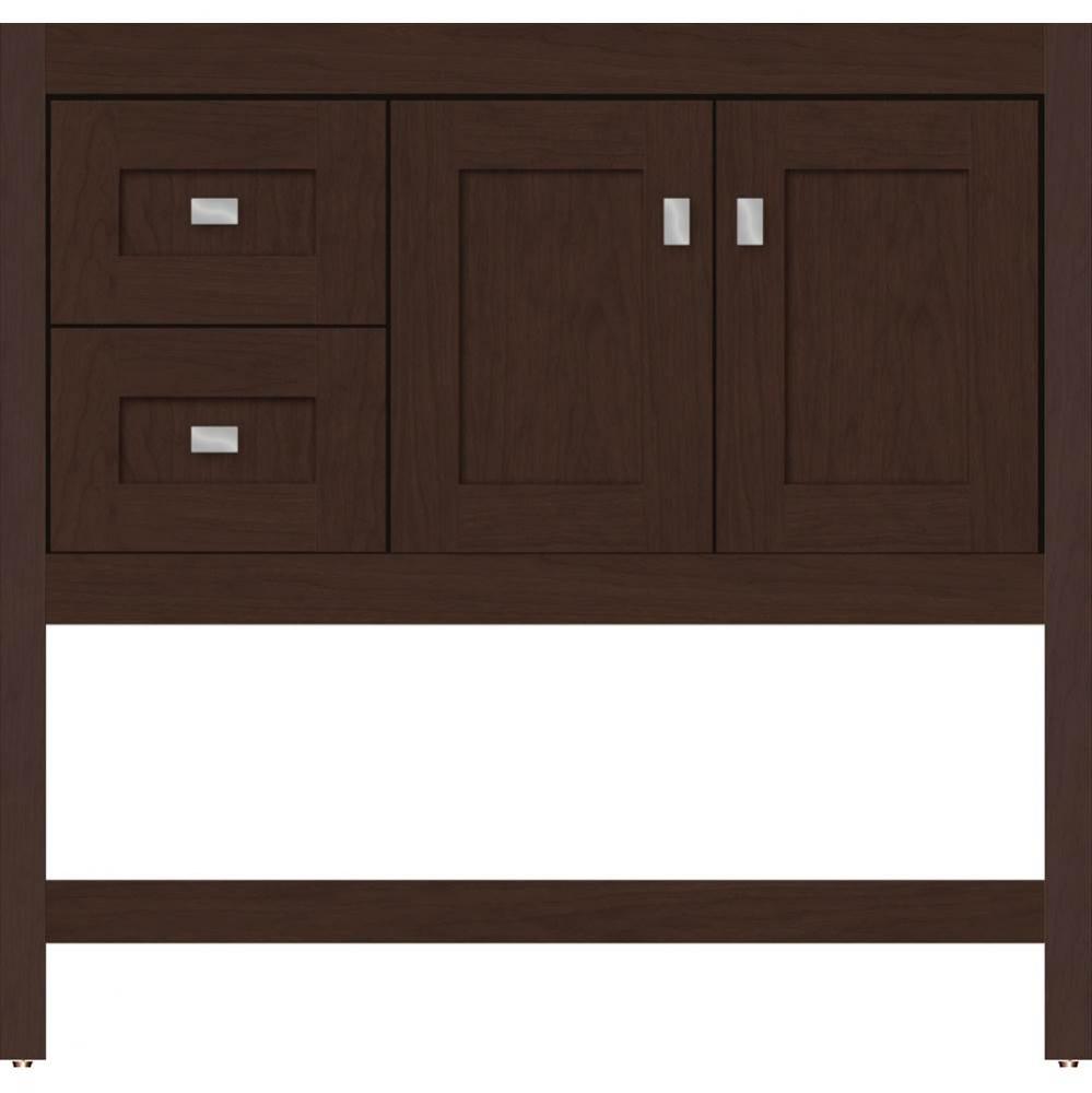 36 X 21 X 34.5 Alki Spa Vanity Shaker Choc Cherry Lh