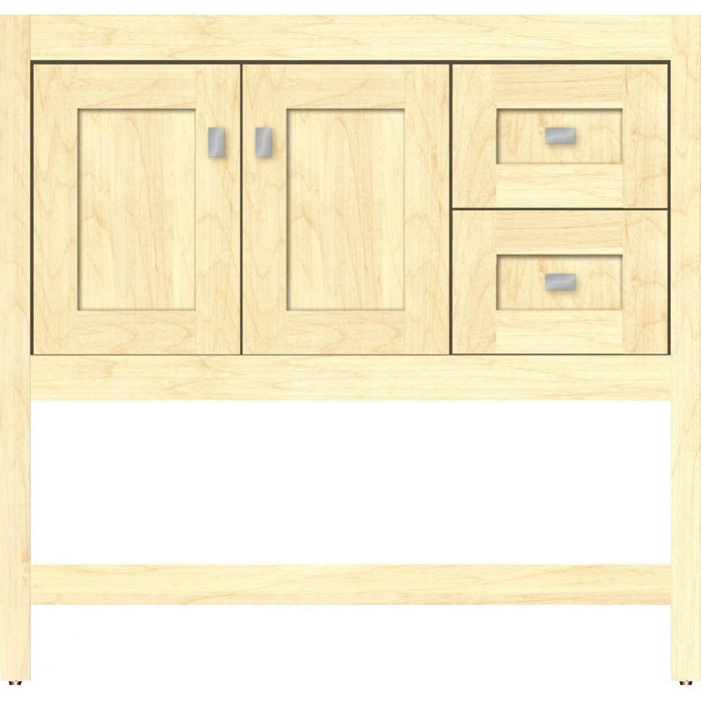 36 X 18.5 X 34.5 Alki Spa Vanity Shaker Nat Maple Rh