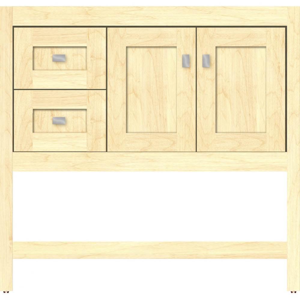 36 X 21 X 34.5 Alki Spa Vanity Shaker Nat Maple Lh