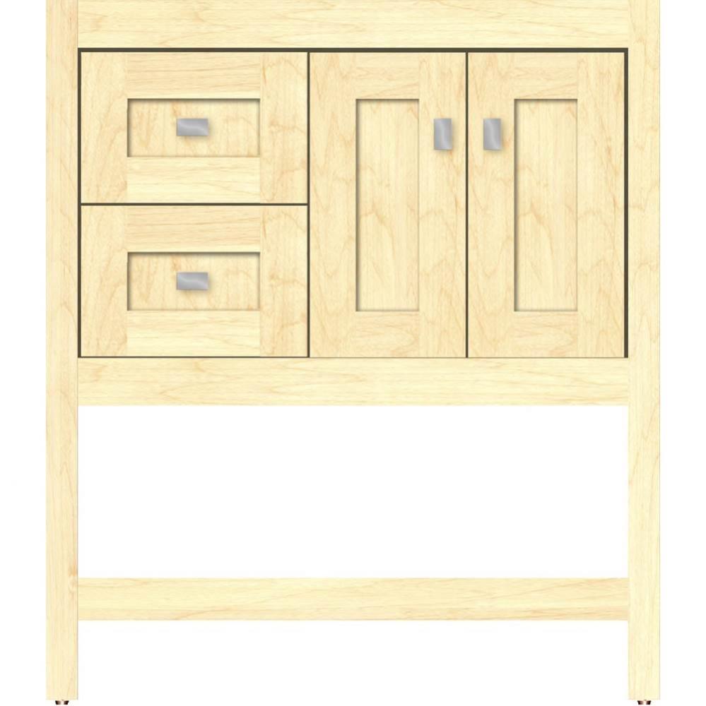 30 X 21 X 34.5 Alki Spa Vanity Shaker Nat Maple Lh