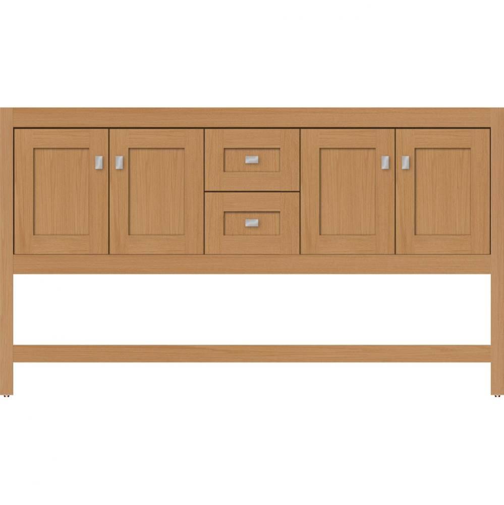 60 X 21 X 34.5 Alki Spa Vanity Shaker Nat Oak Db