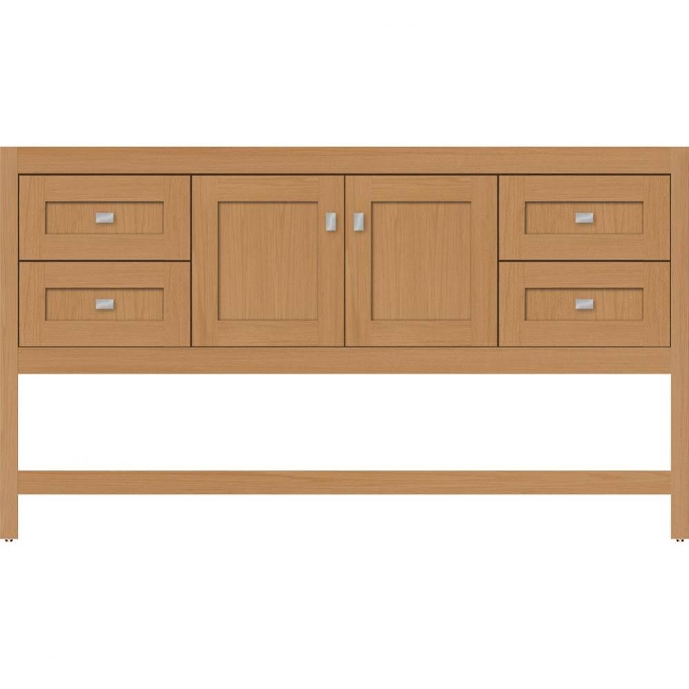 60 X 18.5 X 34.5 Alki Spa Vanity Shaker Nat Oak Sb