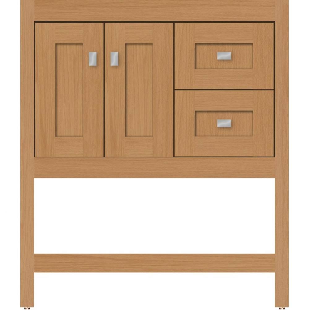 30 X 18.5 X 34.5 Alki Spa Vanity Shaker Nat Oak Rh