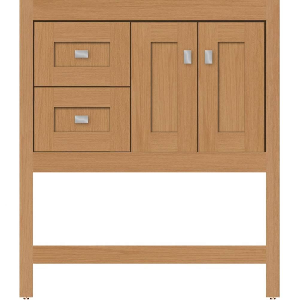 30 X 21 X 34.5 Alki Spa Vanity Shaker Nat Oak Lh
