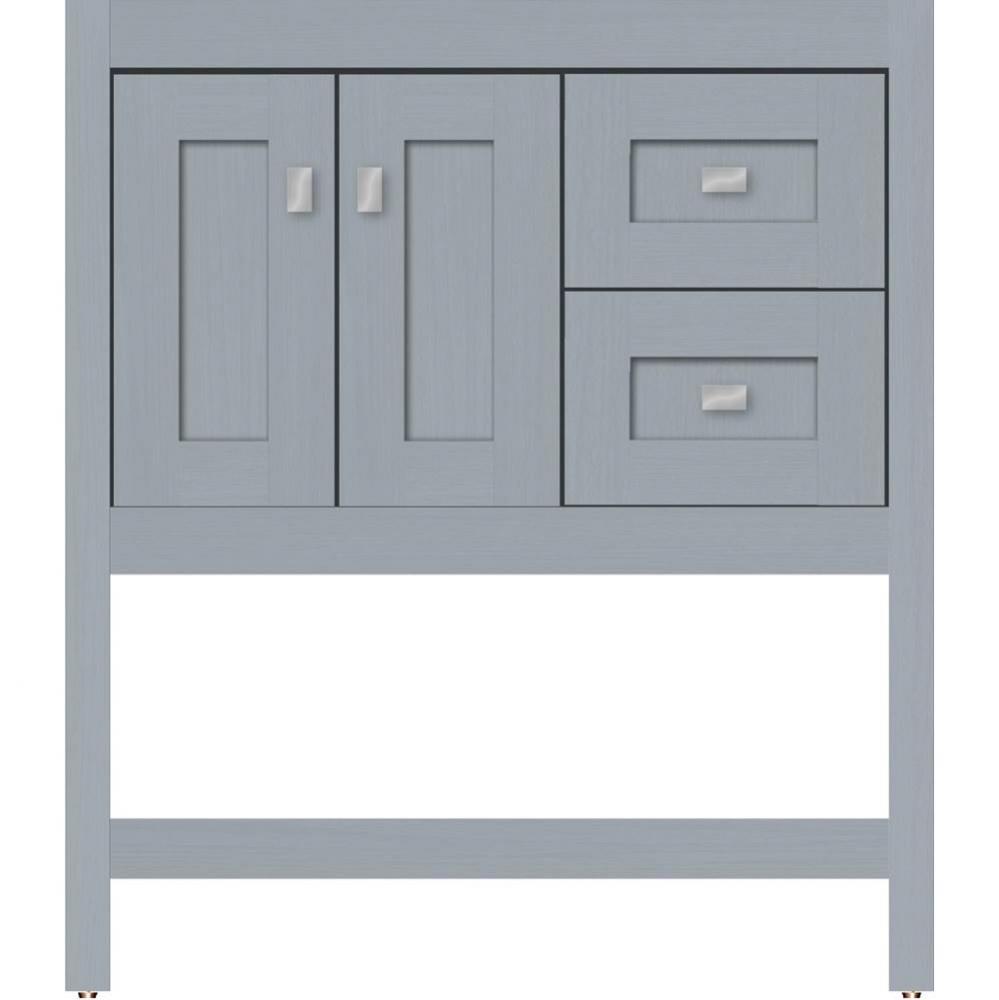 30 X 21 X 34.5 Alki Spa Vanity Shaker Silver Oak Rh
