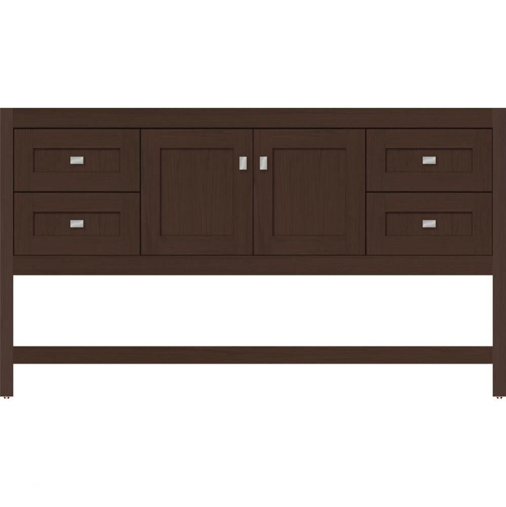 60 X 18.5 X 34.5 Alki Spa Vanity Shaker Choc Oak Sb