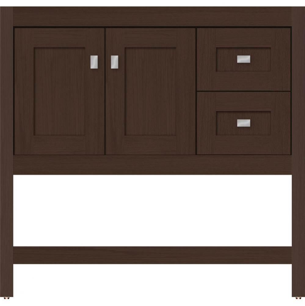 36 X 21 X 34.5 Alki Spa Vanity Shaker Choc Oak Rh
