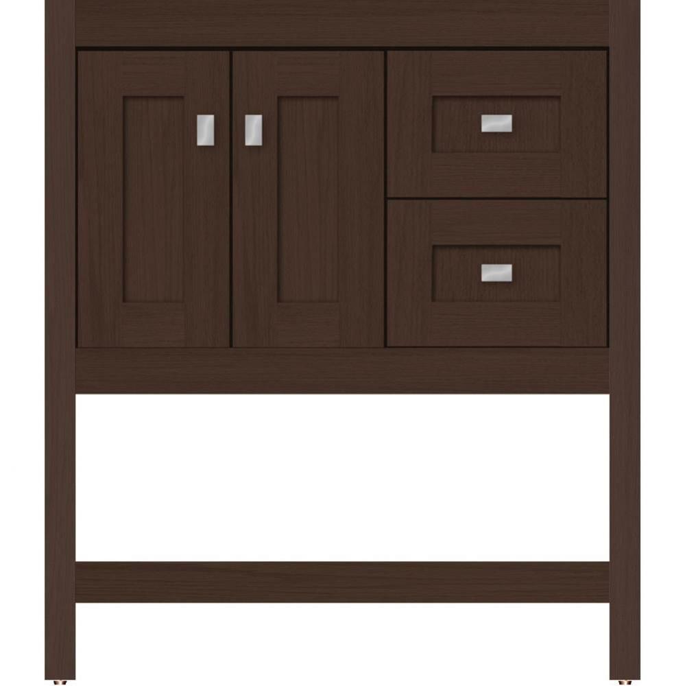 30 X 18.5 X 34.5 Alki Spa Vanity Shaker Choc Oak Rh