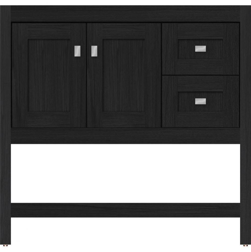 36 X 21 X 34.5 Alki Spa Vanity Shaker Midnight Oak Rh