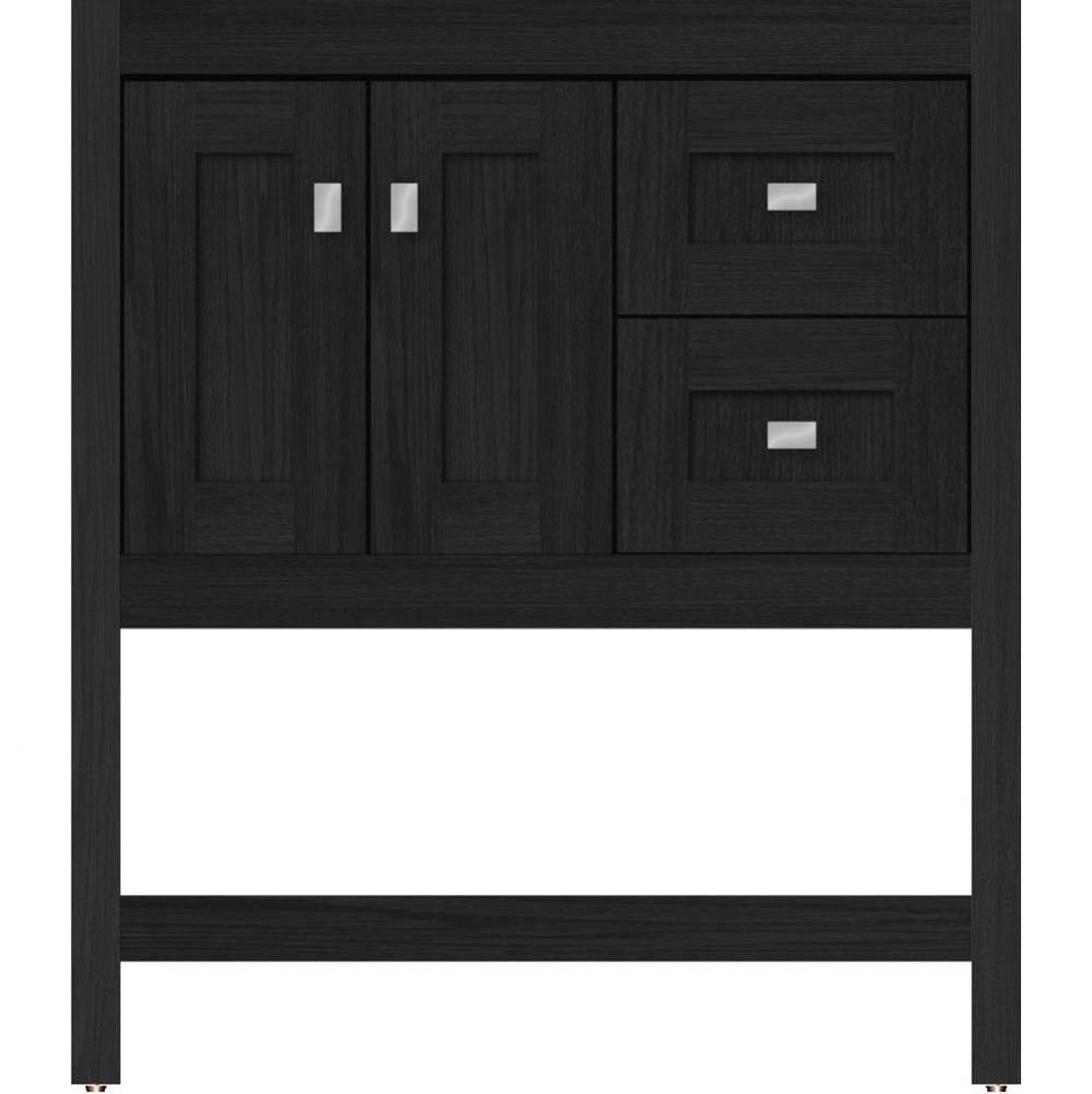 30 X 18.5 X 34.5 Alki Spa Vanity Shaker Midnight Oak Rh