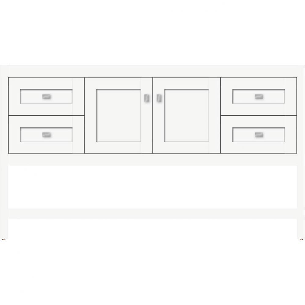 60 X 21 X 34.5 Alki Spa Vanity Shaker Sat White Sb