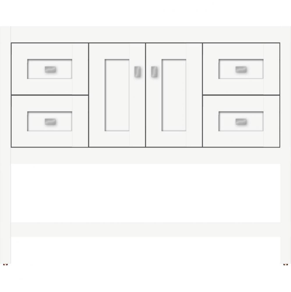 42 X 18.5 X 34.5 Alki Spa Vanity Shaker Sat White Sb