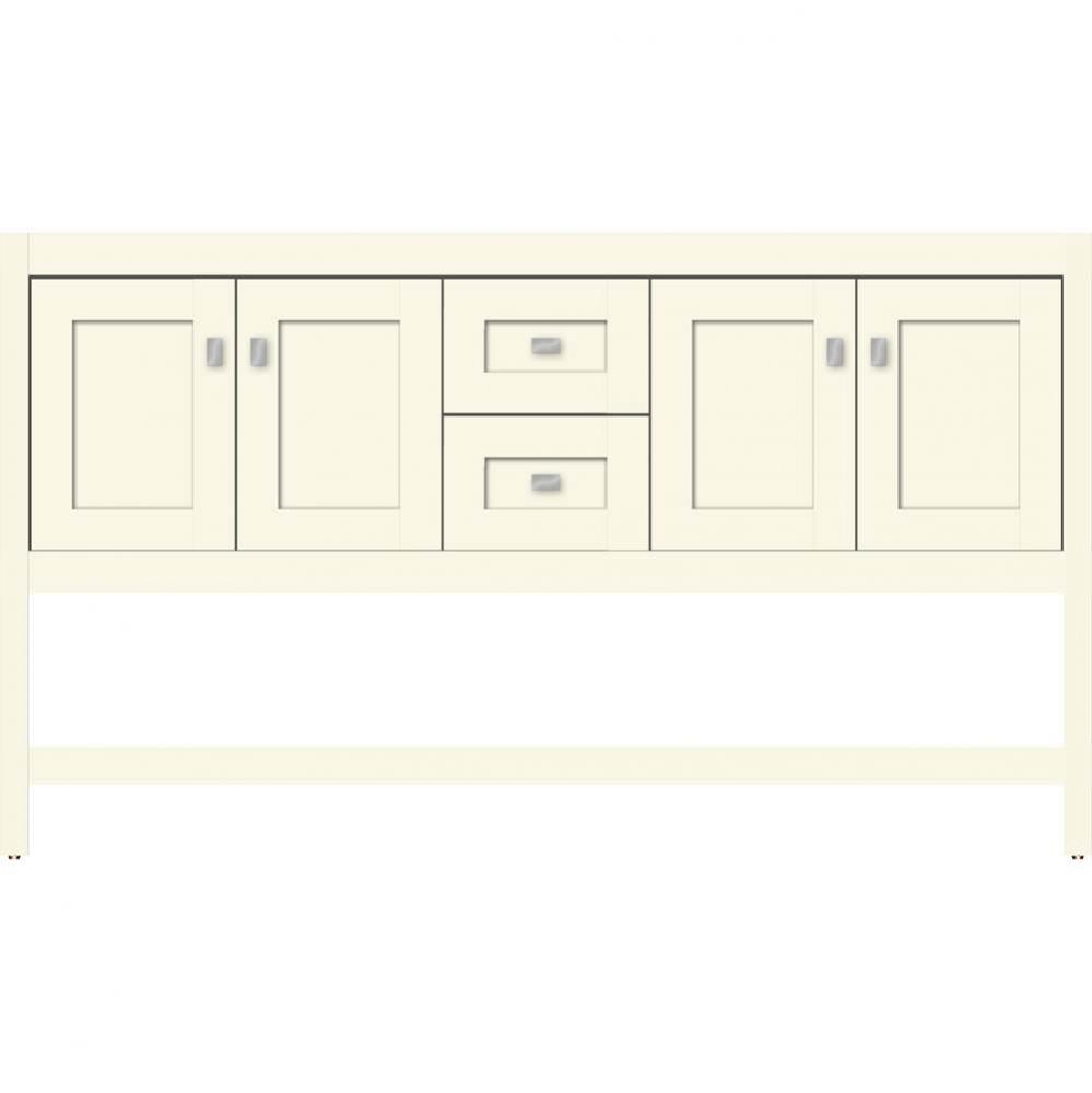 60 X 18.5 X 34.5 Alki Spa Vanity Shaker Sat Biscuit Db