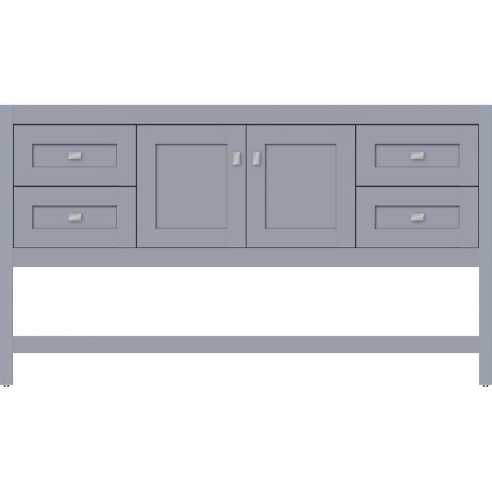 60 X 21 X 34.5 Alki Spa Vanity Shaker Sat Silver Sb