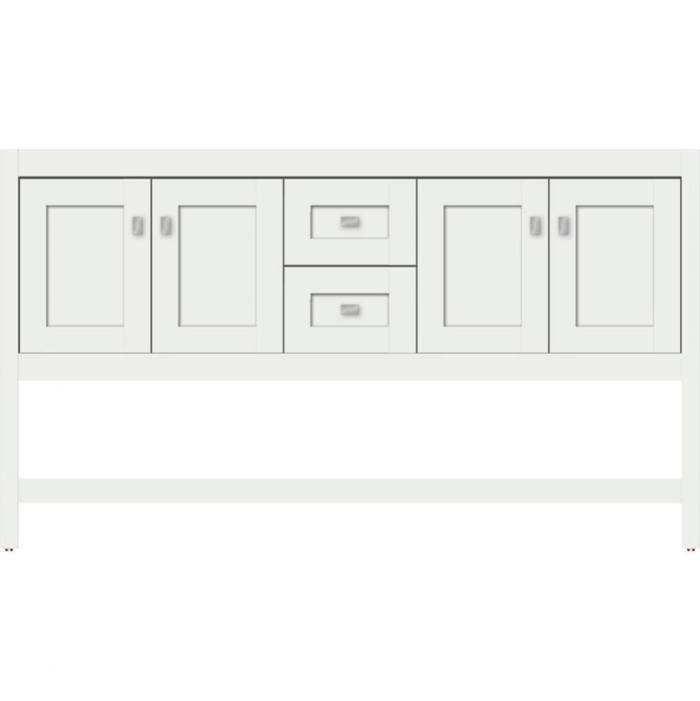 60 X 18.5 X 34.5 Alki Spa Vanity Shaker Powder Grey Db