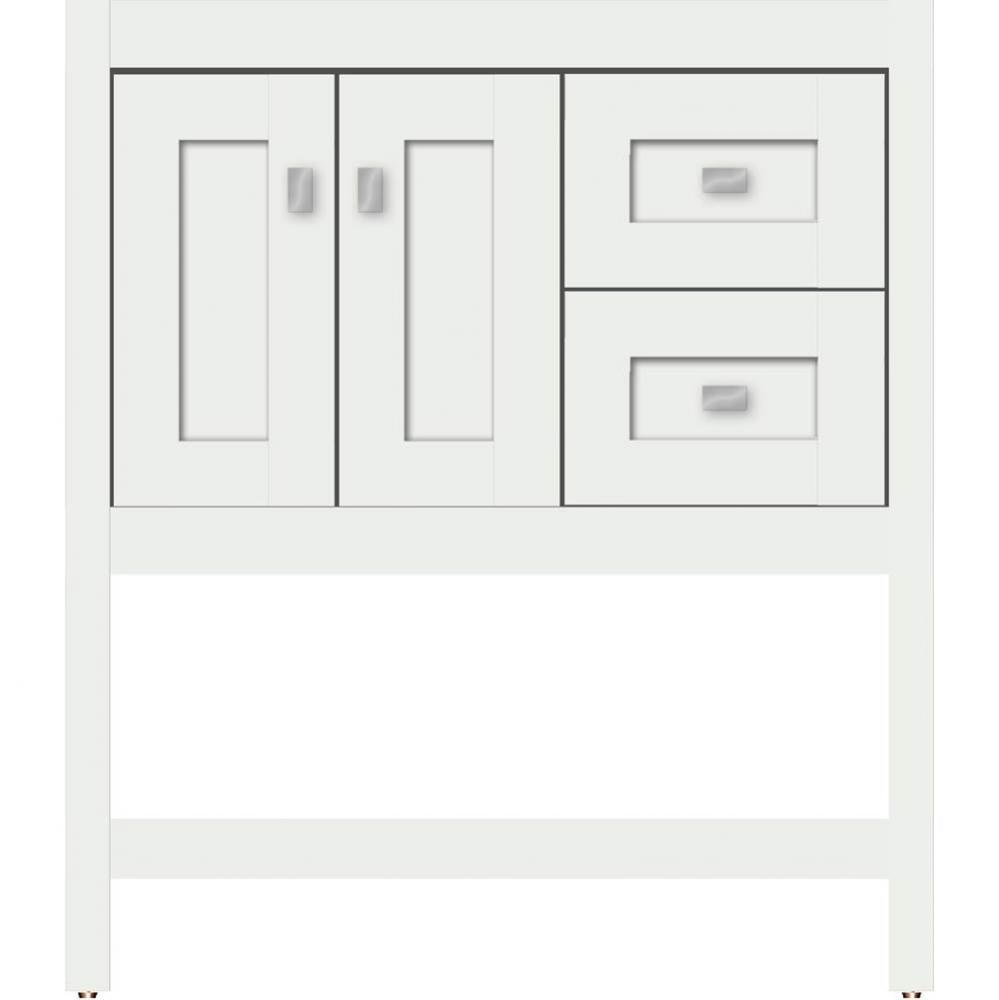30 X 21 X 34.5 Alki Spa Vanity Shaker Powder Grey Rh