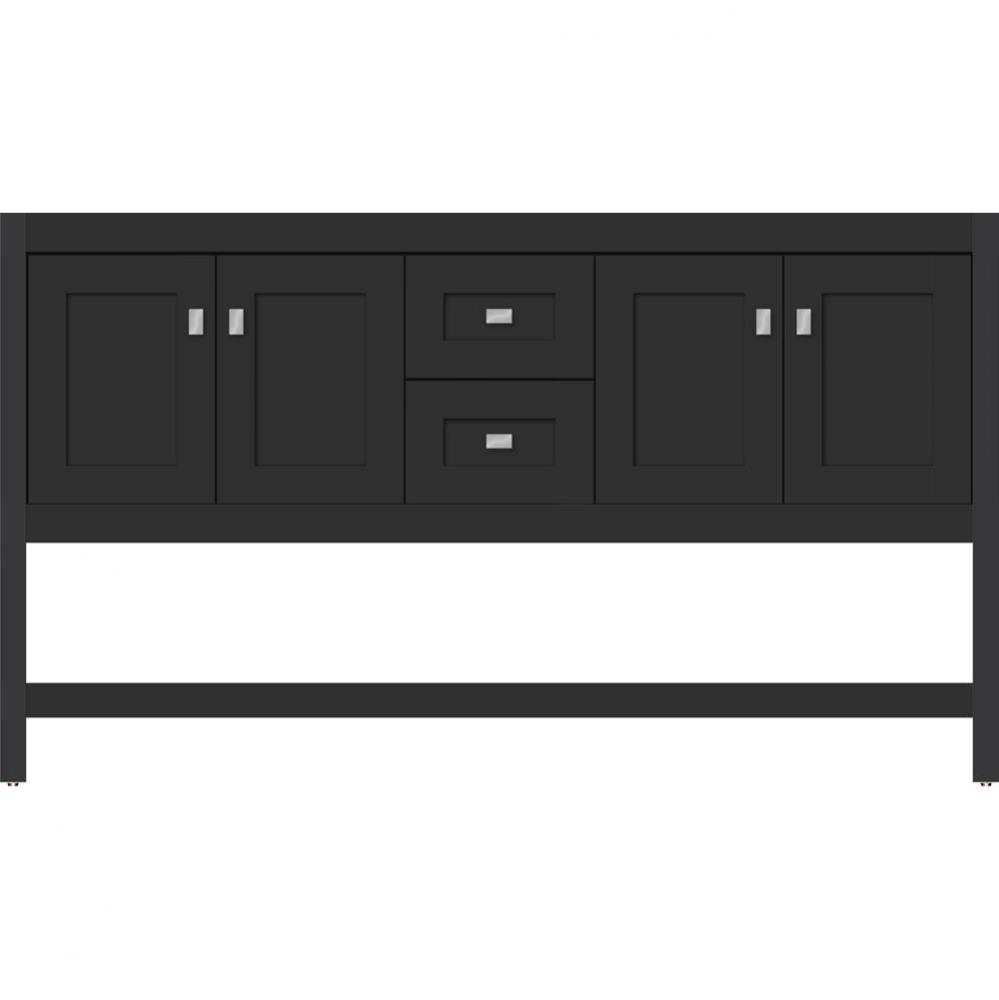 60 X 21 X 34.5 Alki Spa Vanity Shaker Sat Black Db