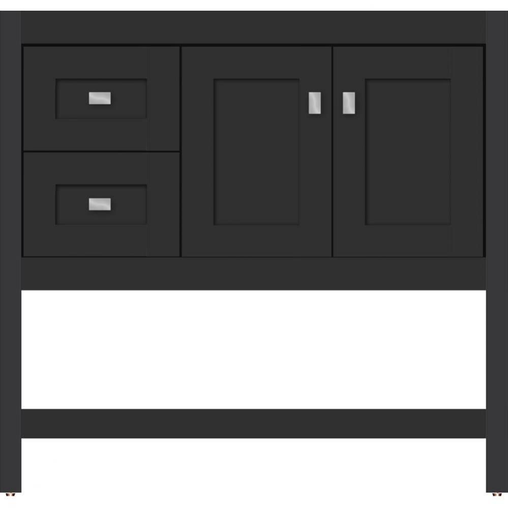 36 X 21 X 34.5 Alki Spa Vanity Shaker Sat Black Lh