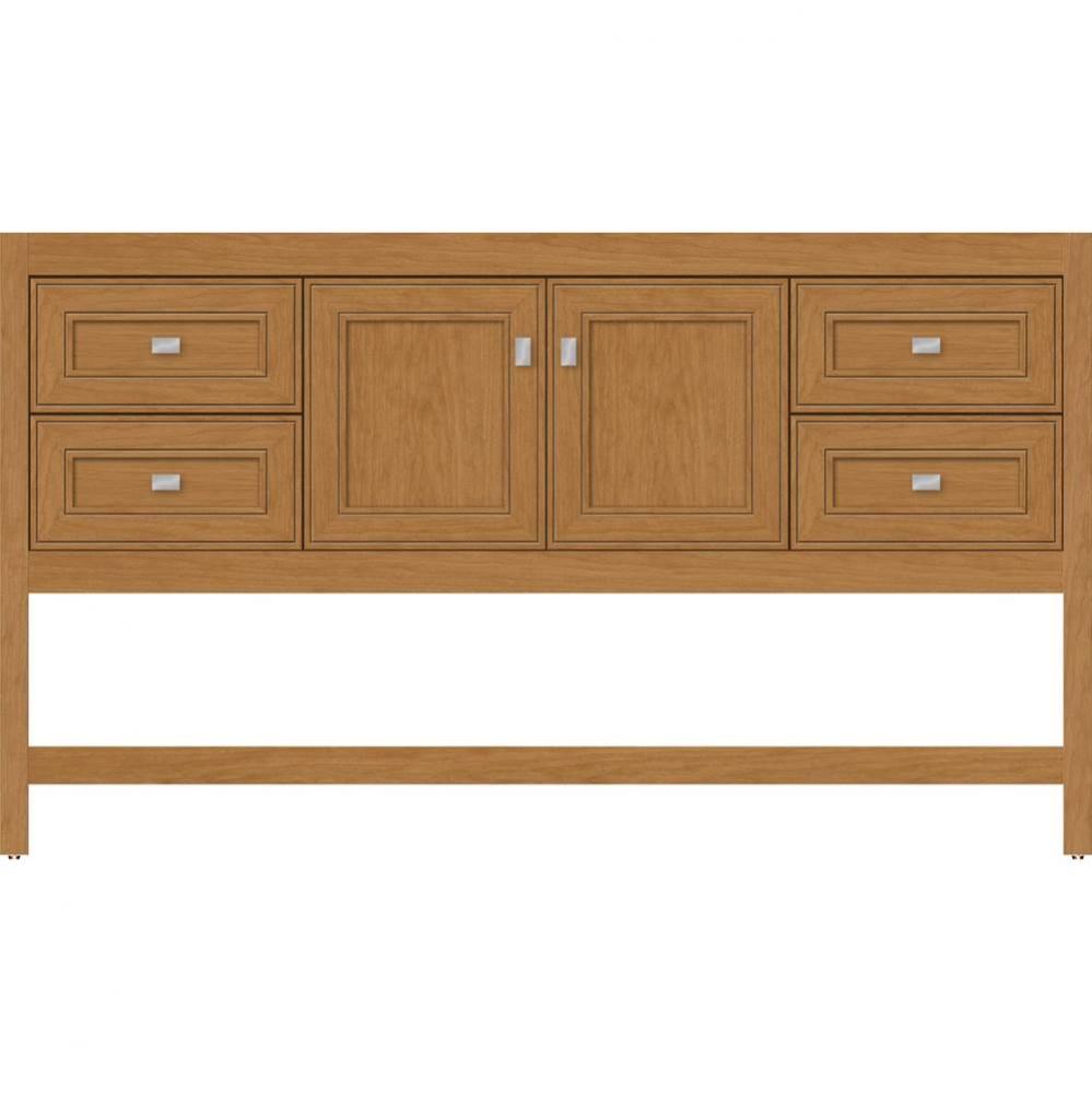 60 X 18.5 X 34.5 Alki Spa Vanity Deco Miter Nat Cherry Sb